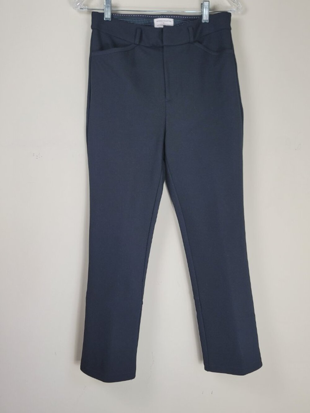 Anthropologie Essential Trouser Pants Black Tulip Hem Slim Ankle Size 4 - Picture 2 of 11